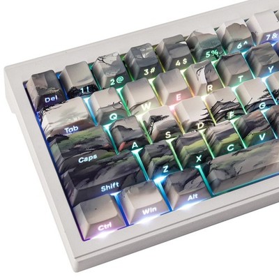 135 Keys PBT Keycaps Side Print 75 Percent Shine Through Custom Japanese Set