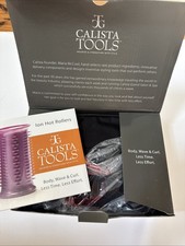 Calista Tools Ion Hot Rollers 12 Small  Med Clips Stand Travel Case