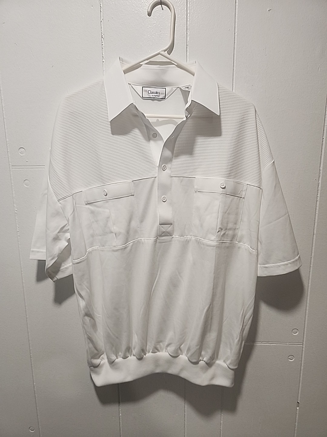 Classics By Palmland Vintage Golf Polo. Men's Size Large. Banded Bottom
