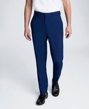 Kenneth Cole Reaction Mens Stretch Suit Separate Pants 29W 32L Blue