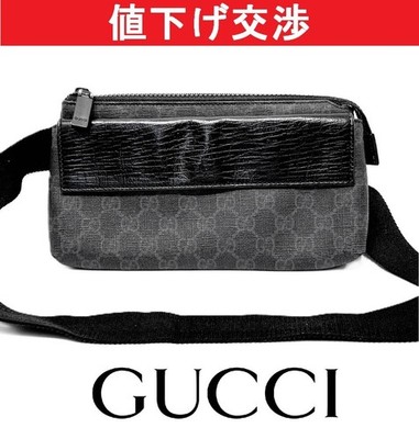 Gucci GG Pattern PVC Body Bag Shoulder Bag Excellent Condition