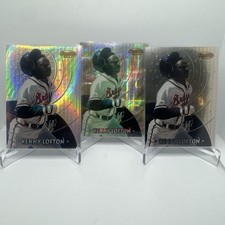 1997 Bowman's Best Kenny Lofton 3 Card Lot: Base, Refractor & Atomic Refractor
