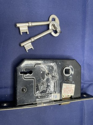 Sicherheits Einsteckschloss Flügelschloss 3 Hebel mit 2 Schlüsseln - geprüft & funktionsfähig