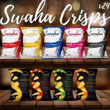 Swaha Crisps Saatvic Vegan Classic Flavours Crinkle Cut Snacks Box of 24 x 40g