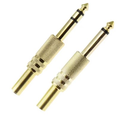 6,35mm Klinke Stecker zum Löten DIY Gitarrenkabel Mono Stereo 24k