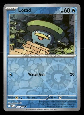Lotad 035/159 C Journey Together Reverse Holo NM/M Pokemon