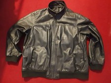 Marks and Spencer [Blue Harbour] Mens Black Leather Jacket XXL VGC