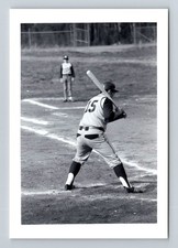 Vintage Black & White Baseball Player Batting Photo 5x3.5 Inch Print