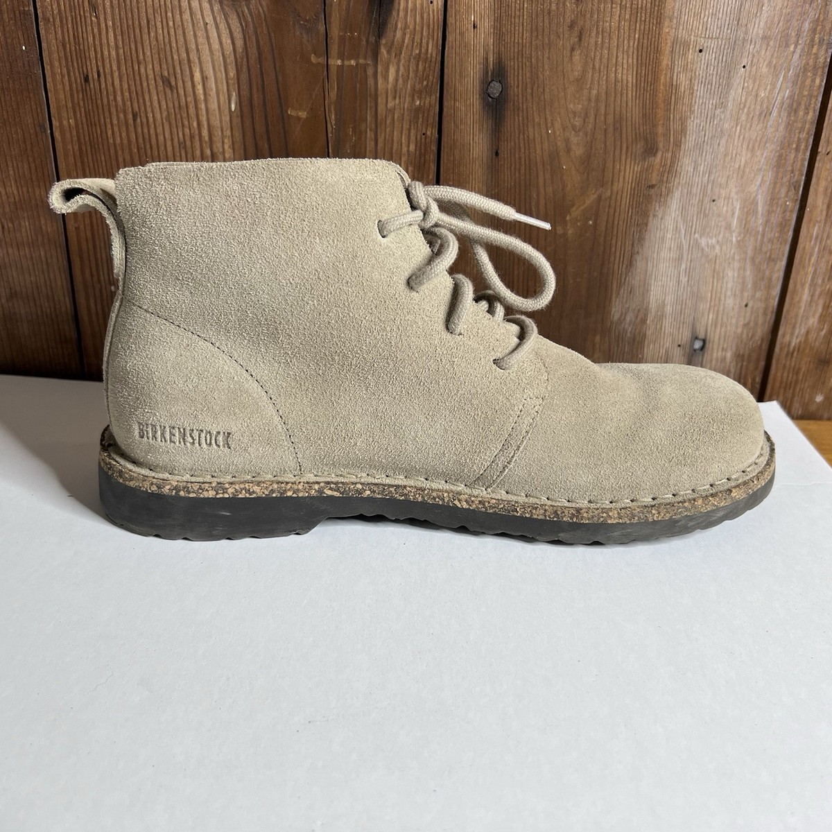 Birkenstock Uppsala Mid Taupe Suede Leather Chukka Boots 