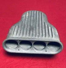 VINTAGE CAL CUSTOM FINNED ALUMINUM AIR CLEANER SCOOP 4 BBL HOT ROD GASSER