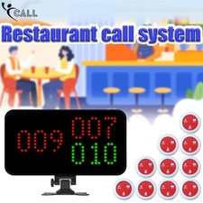 Wireless Restaurant Table Call System 3-Digit Wireless Waiter Pagers for Cafe