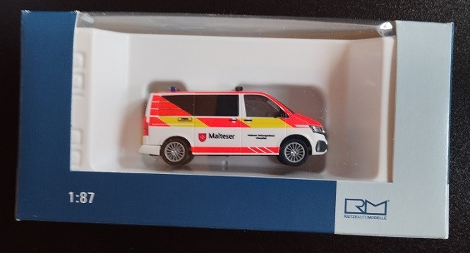 Rietze 53862 - 1/87 Volkswagen T6.1 Malteser Regensburg - New