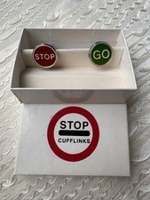 Simon Carter Stop & Go Signal Motif Cufflinks Made in England Used