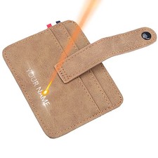 New Men Thin Card Wallets Slim ID Credit Card Holder Name Engraved Short Male Wa