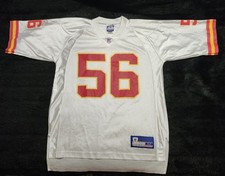 Vintage White REEBOK Kansas City Chiefs DERRICK JOHNSON Jersey Size Medium 