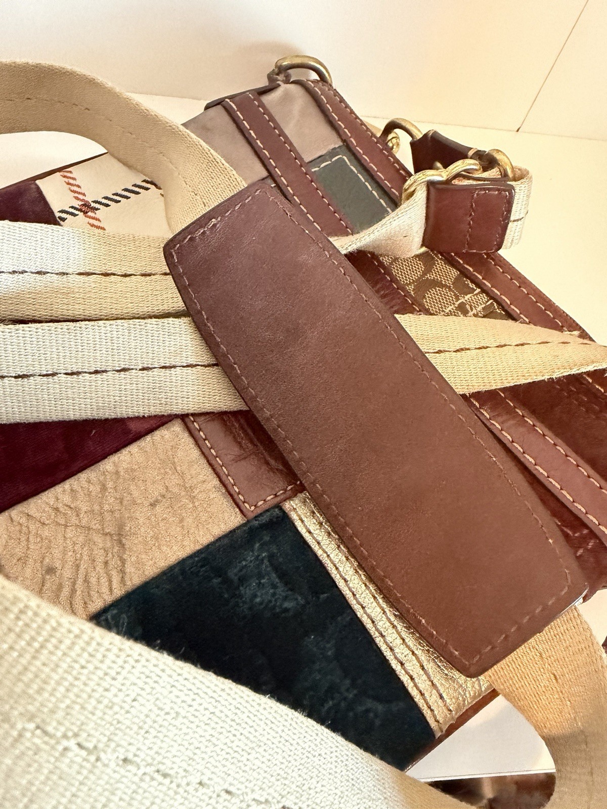 Coach Signature Patchwork Multicolor Crossbody Ba… - image 13