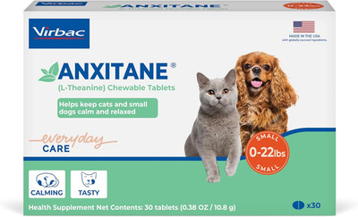 ANXITANE  (L-Theanine) Chewable Tablet - Promotes Relaxation for Anxious Behavio