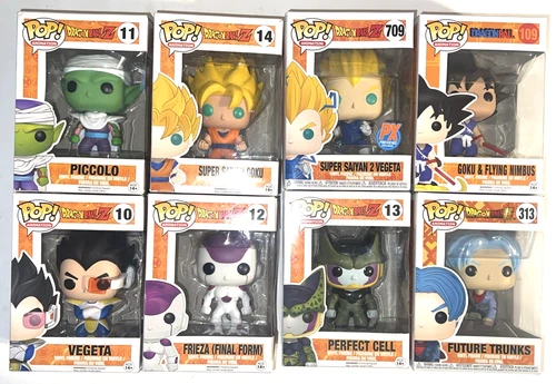 8x Funko Pop Dragon Ball Z Goku Vegeta Piccolo Frieza Cell Trunks