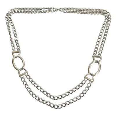 Napier Grobe Gliederkette Halskette Doppellagig Silber Statement Mob Frau 30''