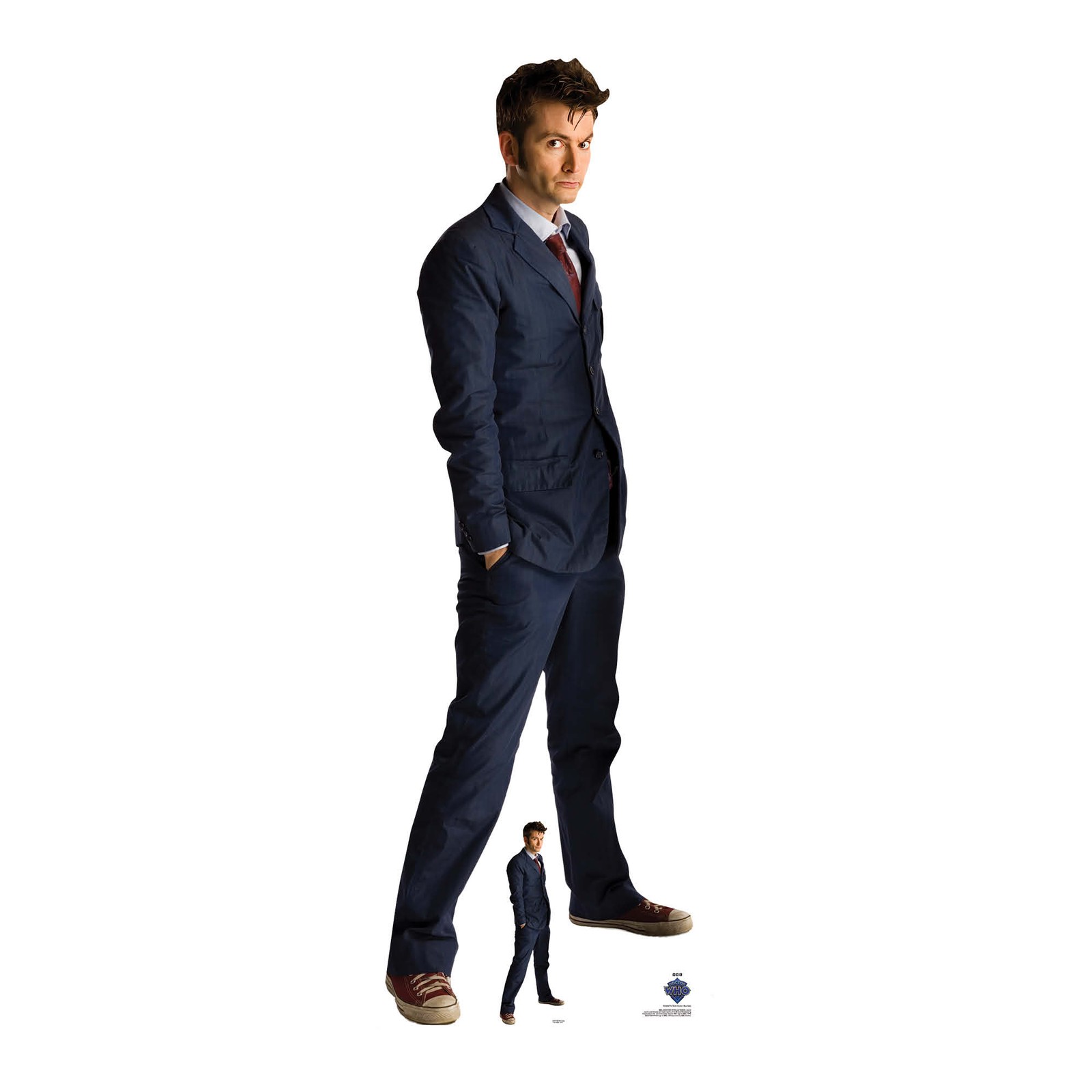The Tenth Doctor Blue Suit Cardboard Cutout with Free David Tennant Standee