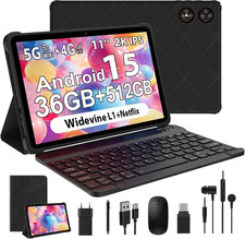 11 Pollici Android 15 Tablet, 4G LTE E 5G Wifi, Tablet in Offerta Octa-Core, 36G