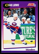 Craig Ludwig, 1991-92 Score American, #13, New York Islanders,