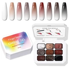 Sponge Pat Paint Nail Gel, 9 Colors Ombre Nails Gradient Gel Blush Blooming Aura