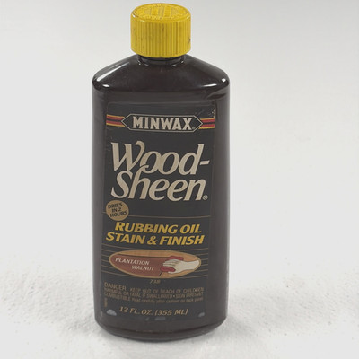 Minwax Plantation Walnut Wood-Sheen Rubbing Oil Stain & Finish Yellow Cap 12 oz