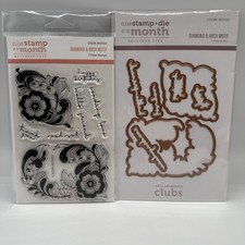 Spellbinders Diamond  Arch Motif Clear Stamp  Die Set Nov 2022 Club NEW