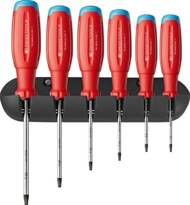 PB SWISS TOOLS Schraubendreher-Satz SwissGrip EVO 6-teilig Torx, im Wandhalter