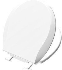 Asiento inodoro redondo cierre suave 16.5'' f cil instalaci n pl stico blanco