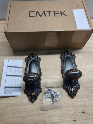 Emtek 8053US10B Victoria Sideplate Dummy Set - Oil Rubbed Bronze, 7-3/4'' Height