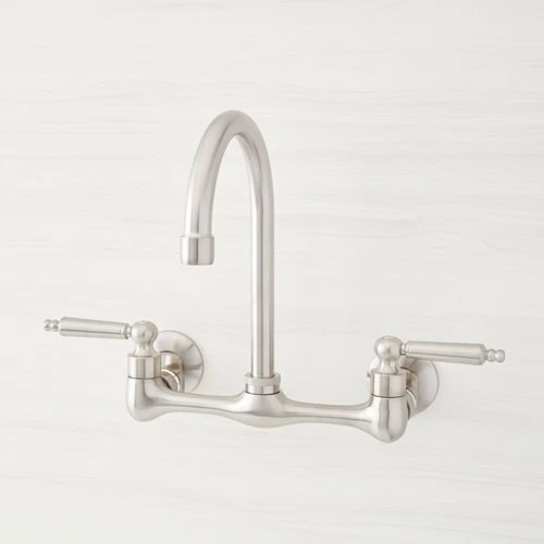 Signature Hardware 497556 Jessamy 1.75 GPM Wall-Mounted Widespread Bridge - Picture 1 of 2