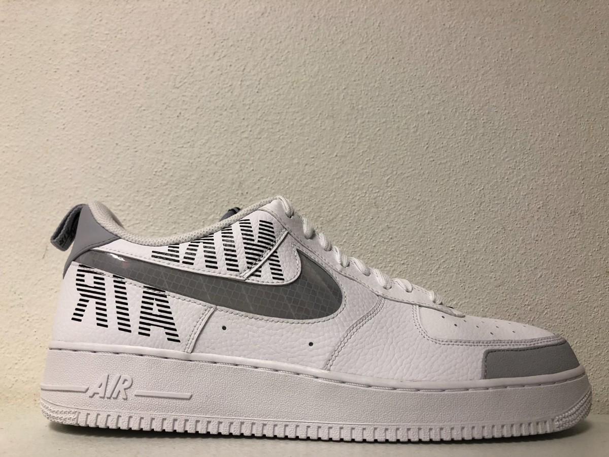 Nike Air Force 1 '07 LV8 2 White Wolf Grey Black BQ4421-100 Men's