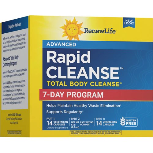 RENEW LIFE Rapid Cleanse, Total Body Cleanse, 7 Day Program, Vegetarian Free P&P