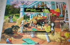 PUPPIES PLAY DATE PUZZLE MASTER PIECES 500 PCS 21" x 15" COMPLETE SOLD AS IS