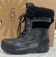 UGG Kids Butte II 1005606K Black Boot Waterproof Size 2 US/ 32 EU / 1 UK / 21 JP
