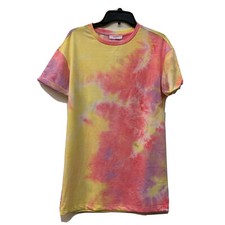 Elodie Dress Womens Small Multicolor Tie Dye T Shirt Stretch