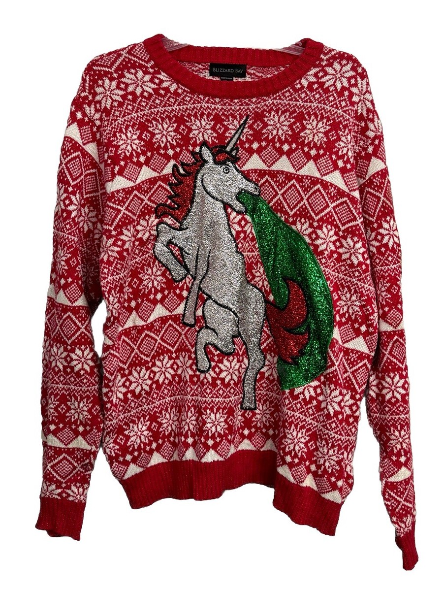 Blizzard Bay Ugly Unicorn Christmas Sweater Ugly Christmas Sweater