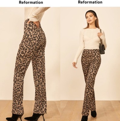 reformation cheetah pants