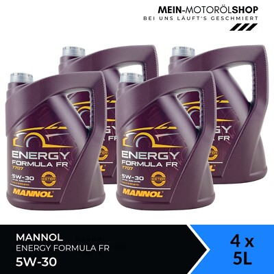 Mannol Energy Formula FR 5W-30 Ford Volvo MB 229.6 Fiat 4x5 Liter = 20 Liter
