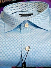 NWT Bugatchi men's S long sleeve button down shirt random shapes Classic fit