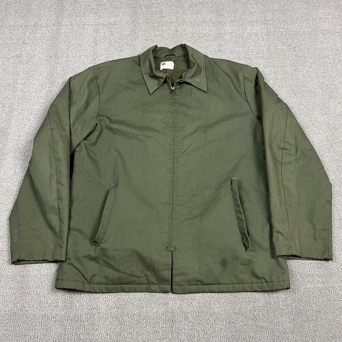 Vintage 60s Sears Work Mechanics Jacket Coat Mens Large Talon Zip