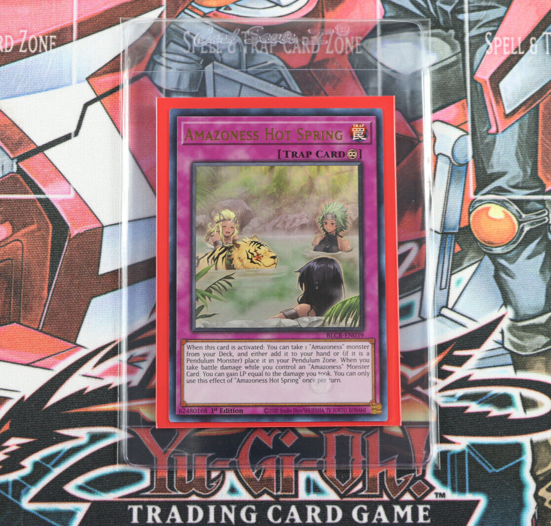Yugioh Trap Card Amazoness Hot Spring BLCR-EN039 1st Edition Ultra