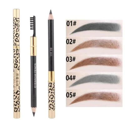 crayon à sourcils noir brun gris waterproof + brosse & peigne - Photo 1/4