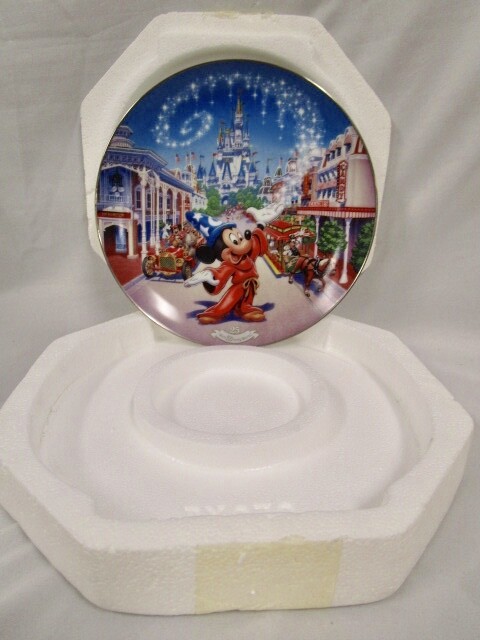DISNEY WORLD 25TH ANNIVERSARY PLATE - MAIN STREET, USA - In Box | eBay