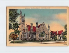 Postcard Unitarian Memorial Church, Fairhaven, Massachusetts
