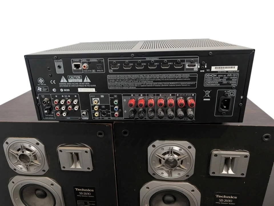 Denon AVR 1912 7.1 Channel 125 Watt Receiver-Apple Air play-Serious Power-DD DTS - image 4 of 4