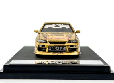 Mortal models 1/64 スカイライン　ER34 D1 ゴールド Mortal 1:64 Gold JP D1 Skyline GTR ER34 Sports Model Diecast