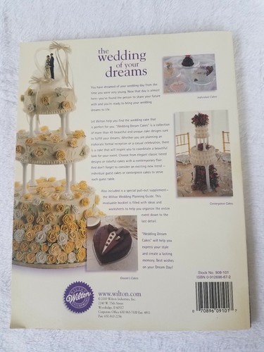 Wilton Wedding Dream Cakes Book With My Wedding Planner Booklet Insert Included - Picture 2 of 3